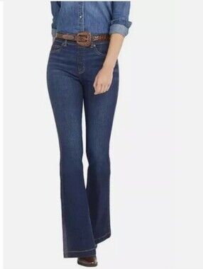 NWT Spanx Pull On Flare Jeans Midnight Shade Small Petite